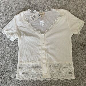 Caution To The Wind New Lace Shirt